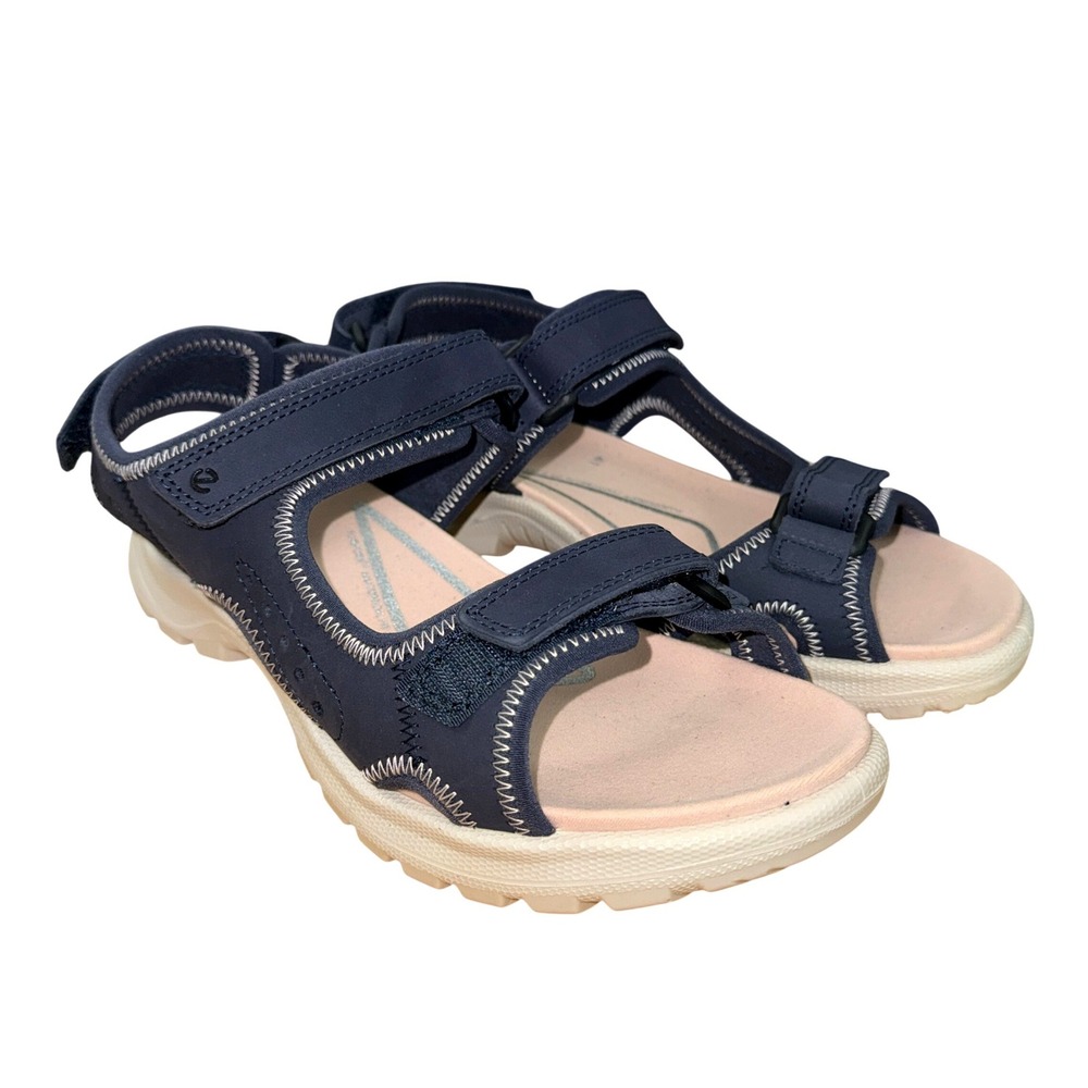 NEW ECCO Onroad Sandals Womens 10-10.5/41 Sport Blue Nubuck Leather 69004302038